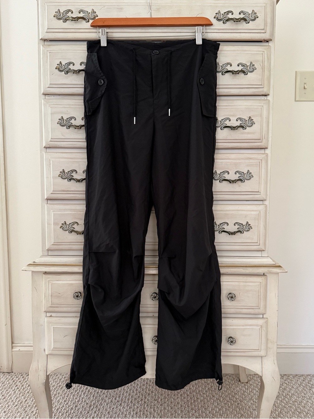 Black Drawstring Studio Pants